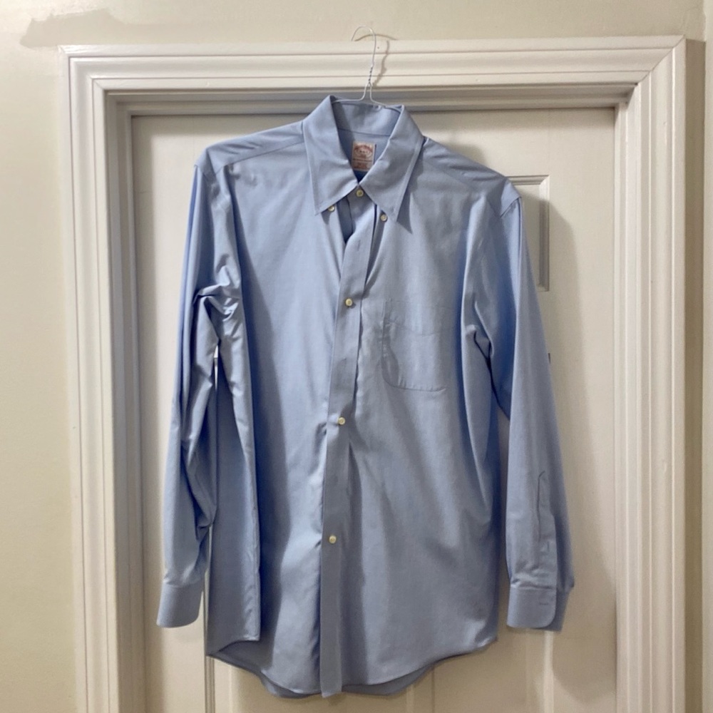 Brooks Brothers 346 Blue Button Down Shirt L